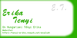 erika tenyi business card